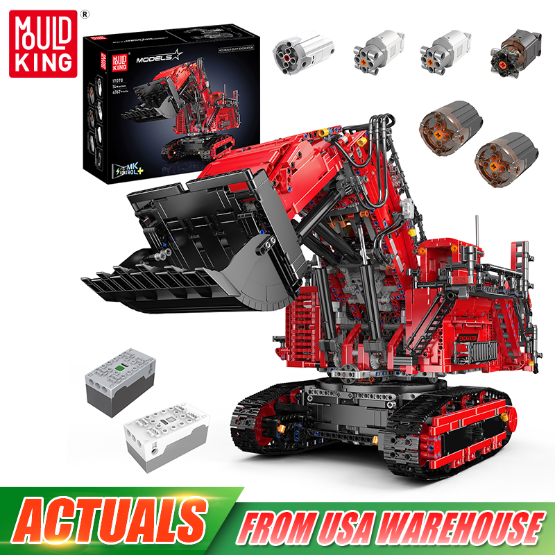Mould King 17070 17071 Technic - Model Kit Excavator ulasan dan harga