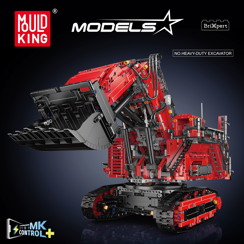 Mould King 17070 17071 Technic - Model Kit Excavator ulasan dan harga