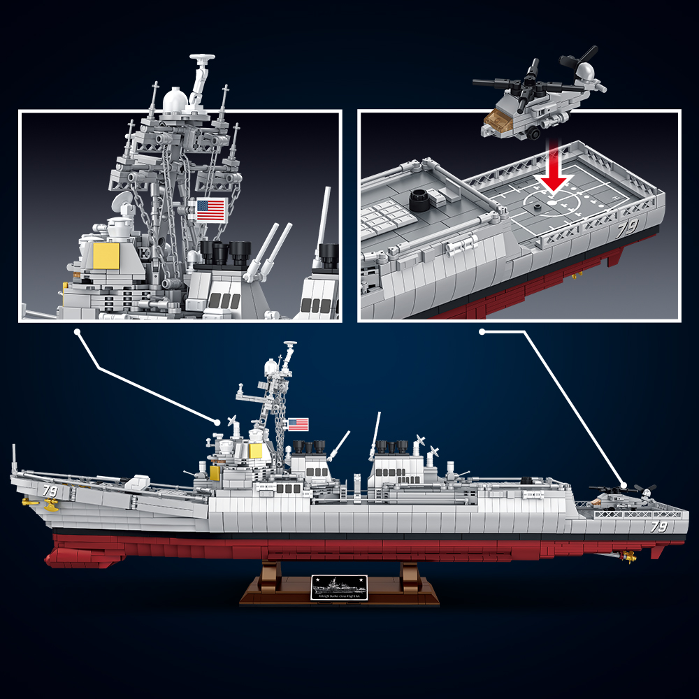 MISINI M7021 Arleigh Burke-Cla - Model Kit Battleship ulasan dan harga