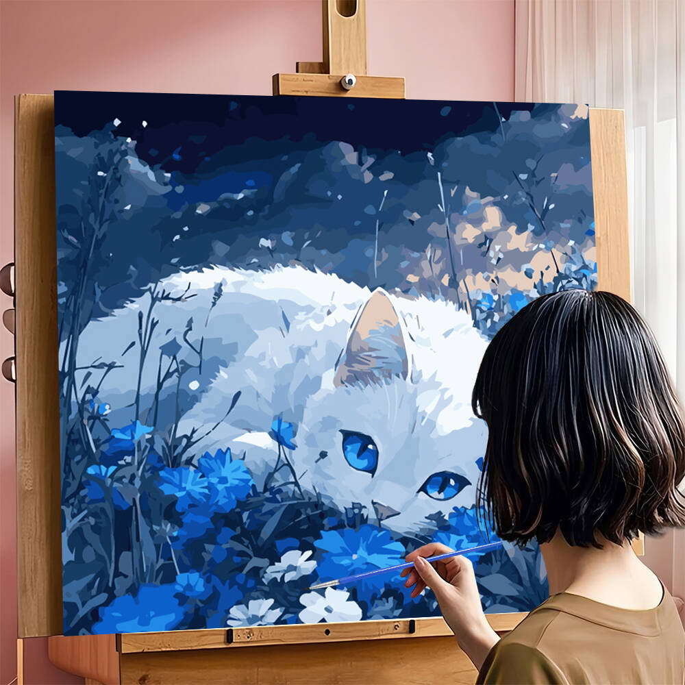 DIY Painting By Numbers Cat An - Metallic Paint Set ulasan dan harga