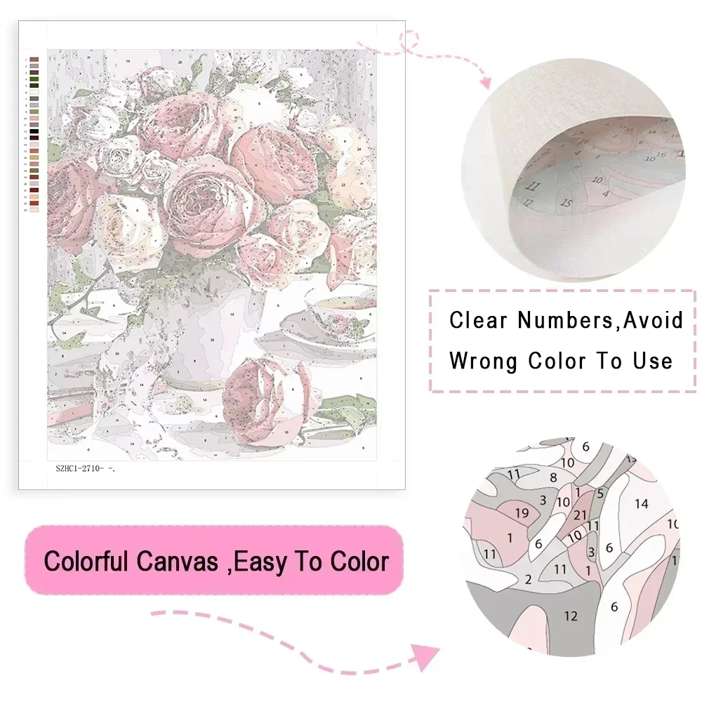 Paint By Numbers Swan Pattern  - Metallic Paint Set ulasan dan harga