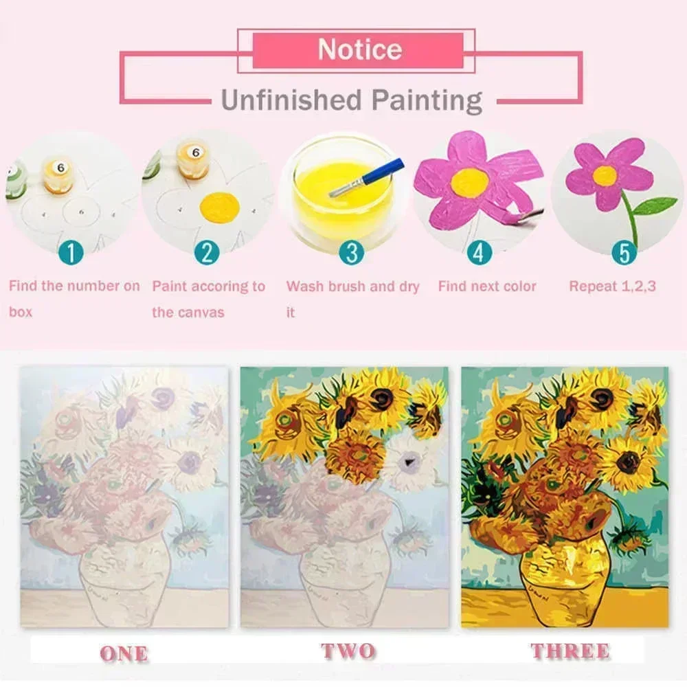 Paint By Numbers Swan Pattern  - Metallic Paint Set ulasan dan harga