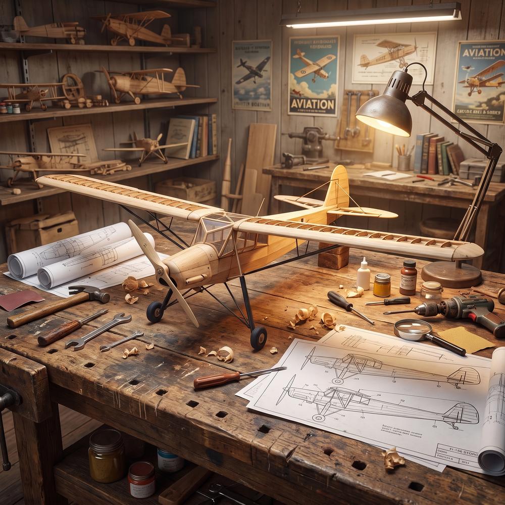 FI-156 500mm Vintage Balsa Woo - Model Kit History ulasan dan harga