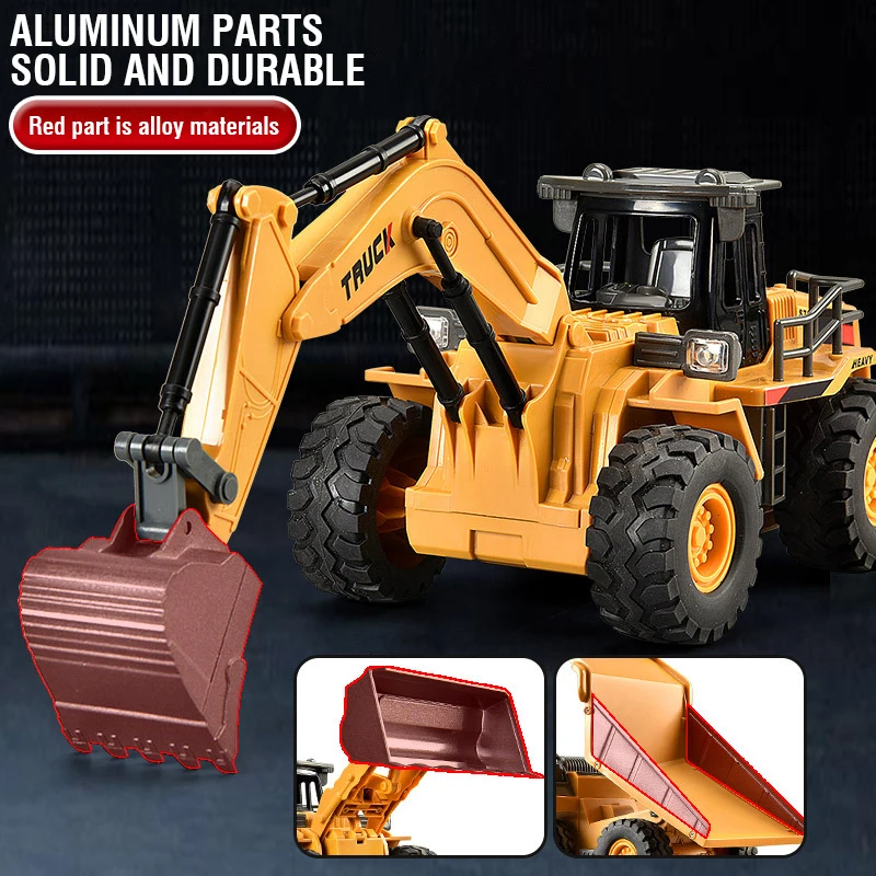 RC Alloy Excavator 2.4G 9CH Re - Model Kit Excavator ulasan dan harga