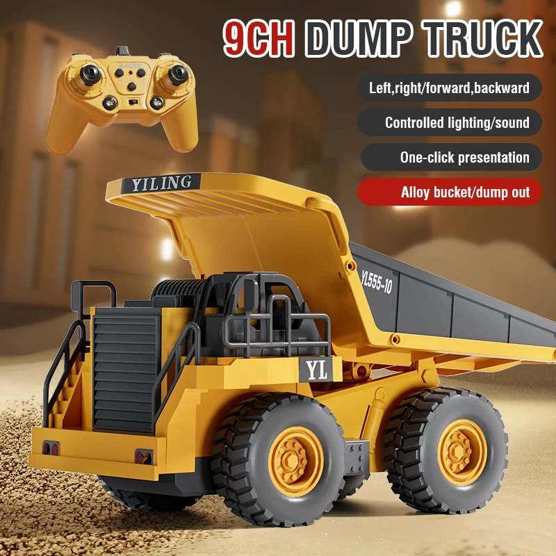 RC Alloy Excavator 2.4G 9CH Re - Model Kit Excavator ulasan dan harga