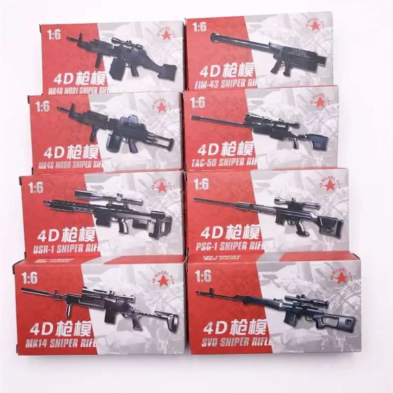 8Pcs 1:6 4D Gun Model Black So - Model Kit Weapons ulasan dan harga