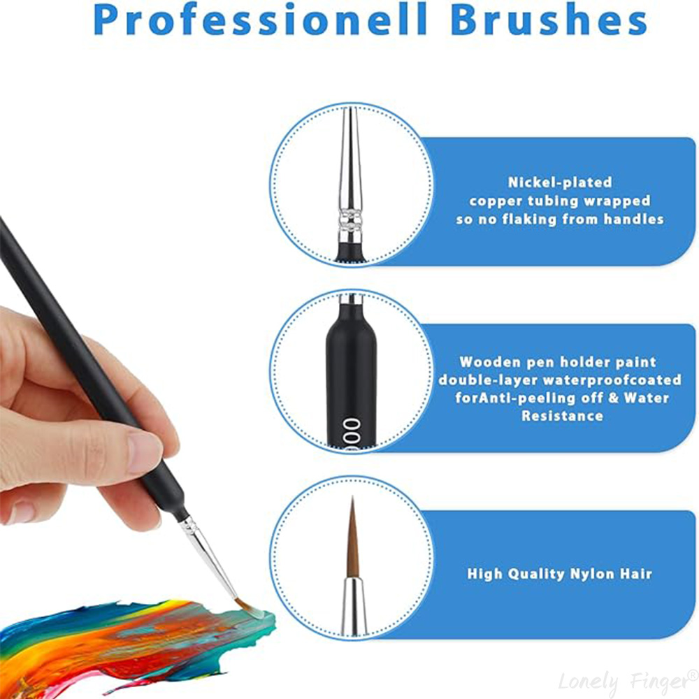 5/11Pcs Paint Brushes Set, Art - Metallic Paint Set ulasan dan harga